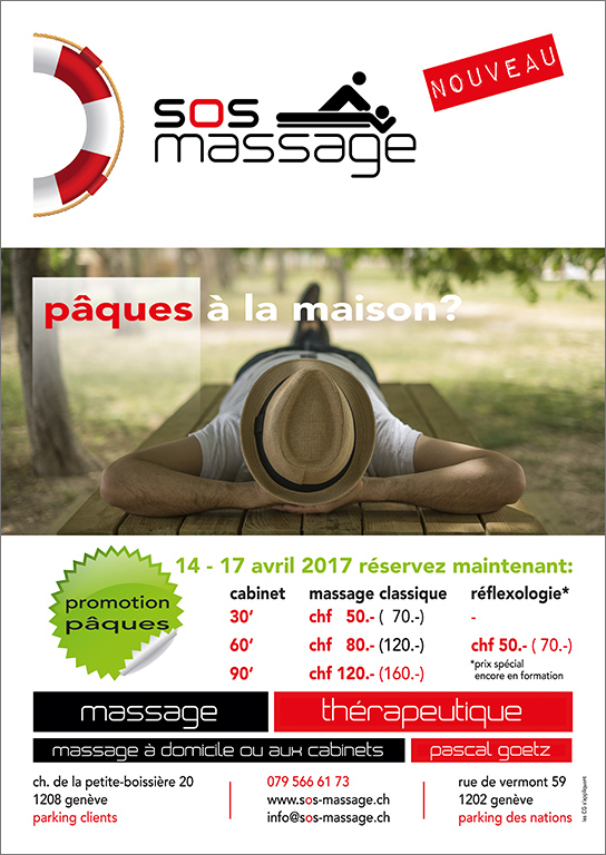 massage Genève, réflexologie plantaire promotion Pâques 2017