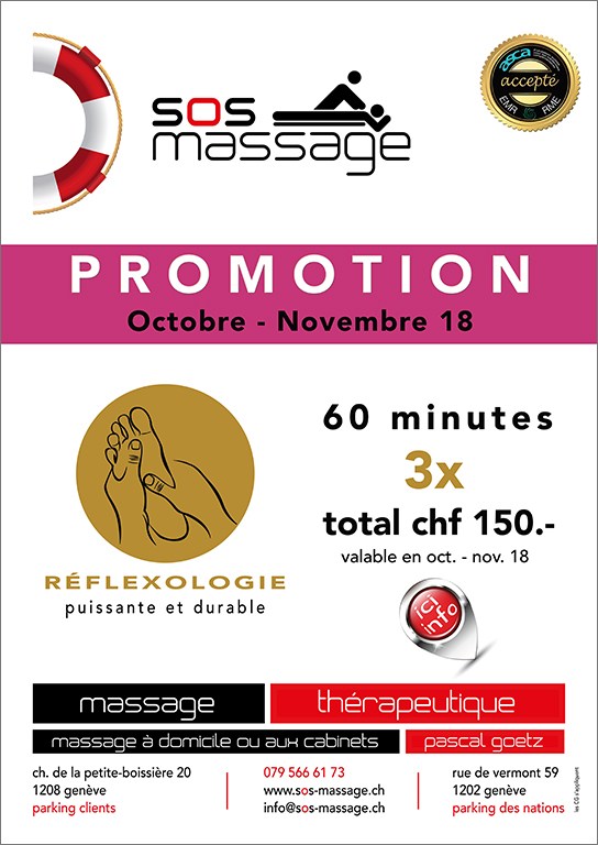 Promotion réflexologie plantaire octobre - novembre 18