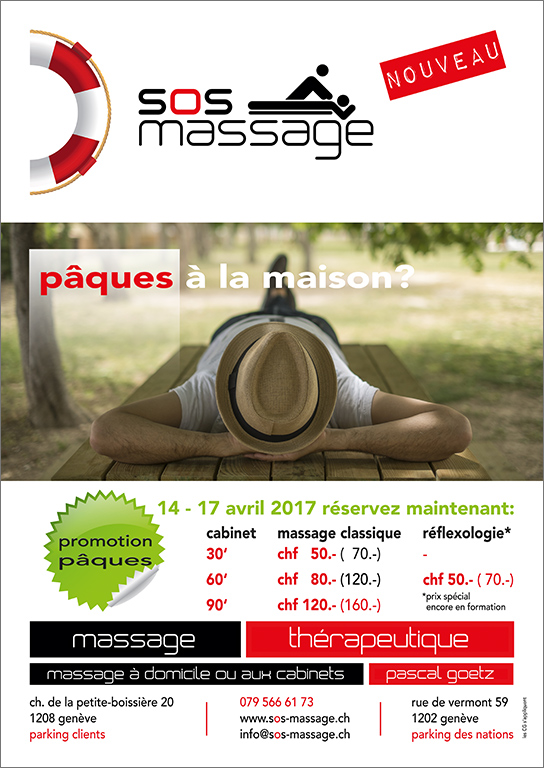 Aktion Ostern 14.-17.04.2017, SOS-Massage in Genf